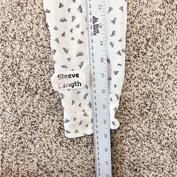 Loft Womens S Minimalist Career Artsy Novelty Preppy Whimsical Eyelash Blouse - Picture 11 of 12